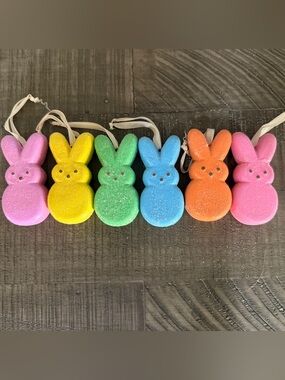 Bethany Lowe Peeps Easter Glitter Ornaments Set of 6 No box